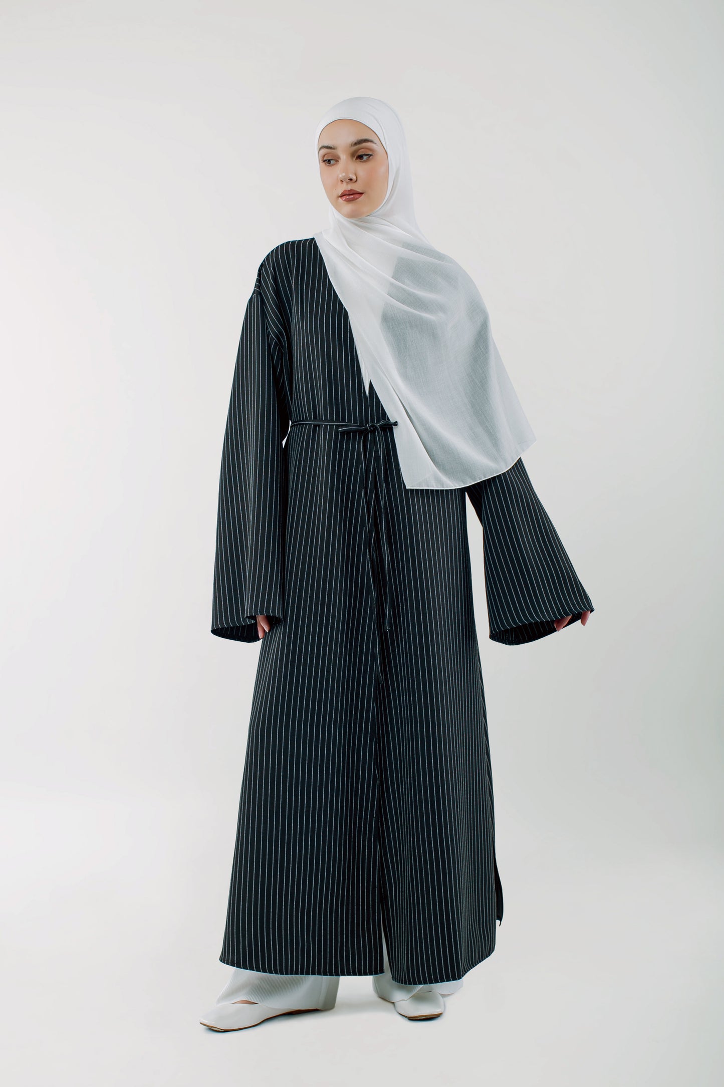 Sabamodest - Stripe Abaya Black