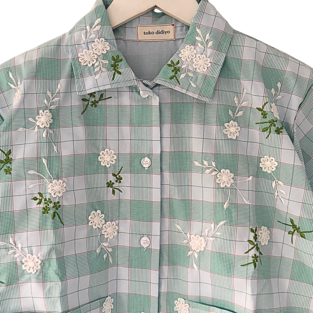 FASHIONLINK - TOKODIDIYO - DEBRA EMBROIDERY SHIRT MINT