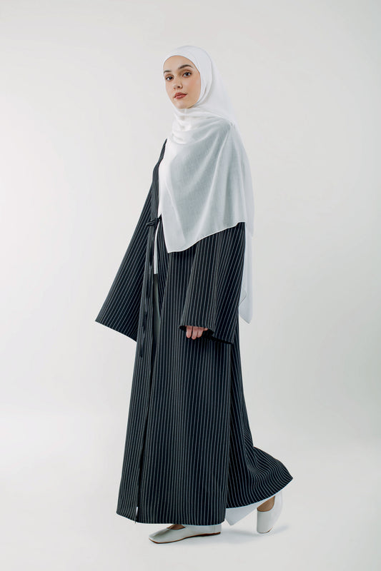 Sabamodest - Stripe Abaya Black