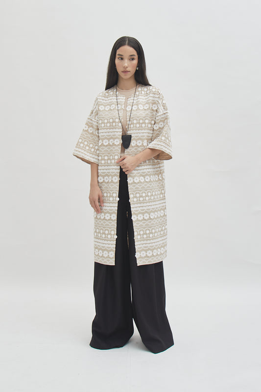 Shop At Velvet Cara Lace Outer in Oat