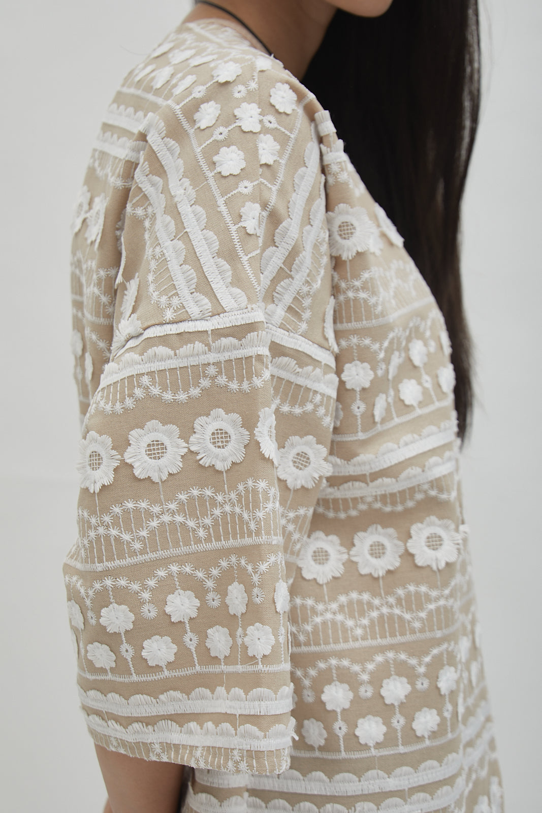 Shop At Velvet Cara Lace Outer in Oat