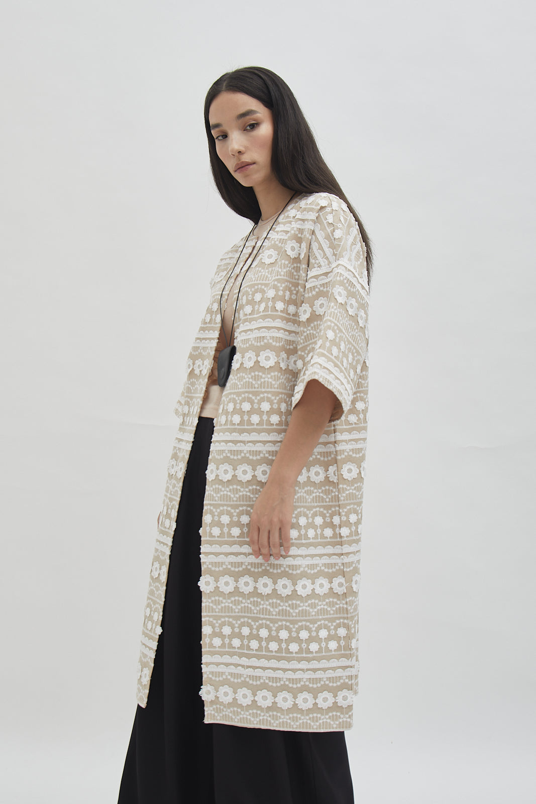 Shop At Velvet Cara Lace Outer in Oat