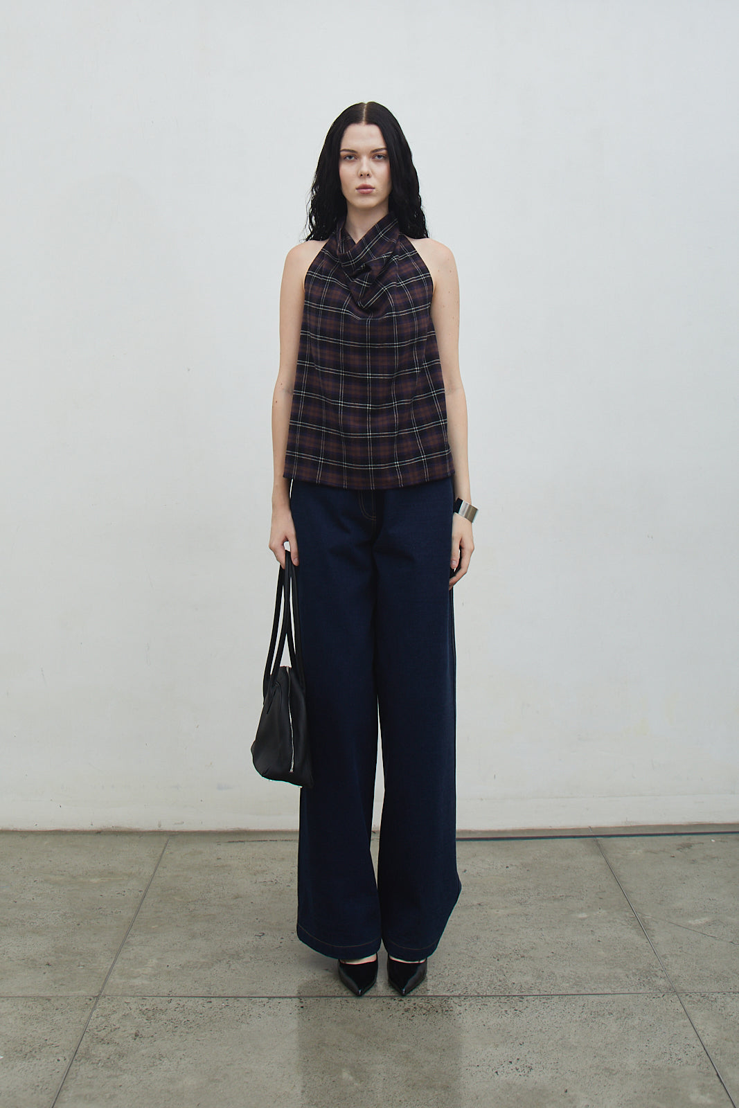 Shop At Velvet - Bowie Checkered Halter Top [PRE-ORDER 3 DAYS]