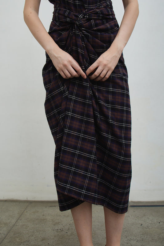 Shop At Velvet - Bowie Checkered Wrap Skirt [PRE-ORDER 7 DAYS]