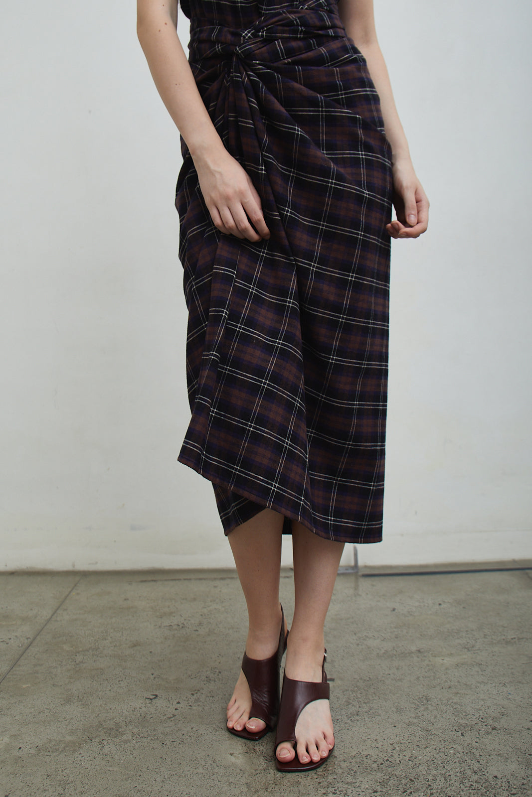 Shop At Velvet - Bowie Checkered Wrap Skirt [PRE-ORDER 7 DAYS]