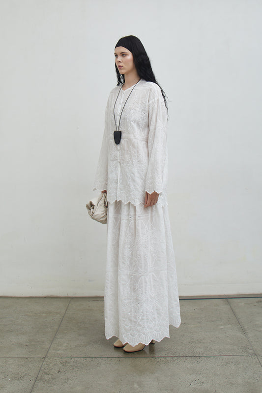 Shop At Velvet - Sola Embroidery Skirt [PRE-ORDER 7 DAYS]