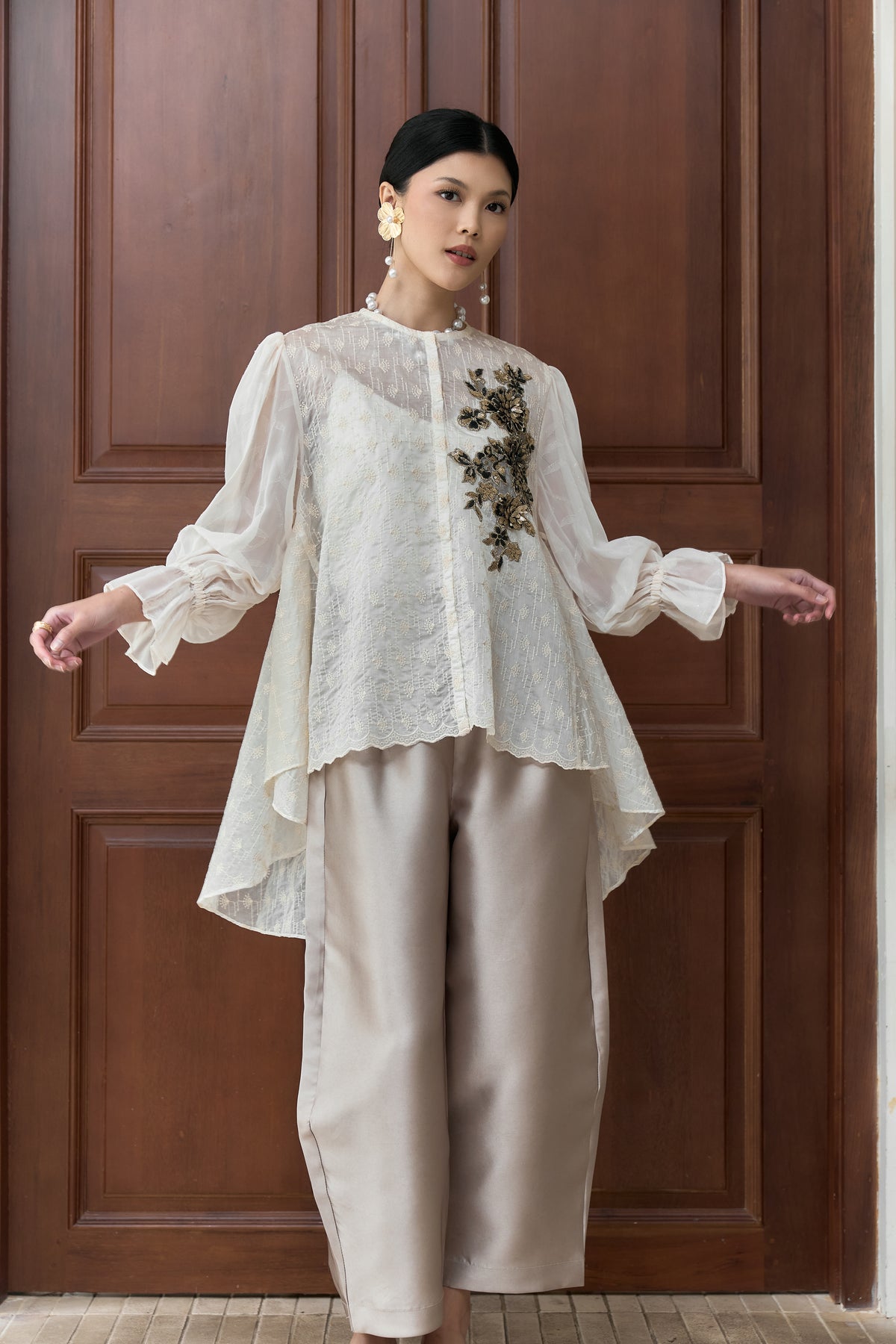 FASHIONLINK - MINEWEAR - ALMIRA EMBROIDERY OUTER IVORY