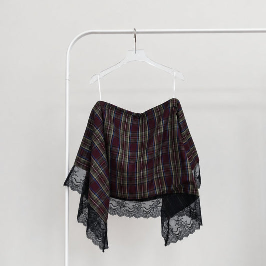 PRUNE VEIL SKIRT - ARGYLE & OXFORD - FASHIONLINK