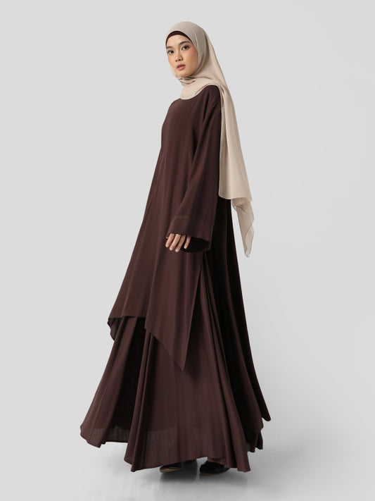 FASHIONLINK - SABAMODEST - AIRY LINEN SET ESPRESSO