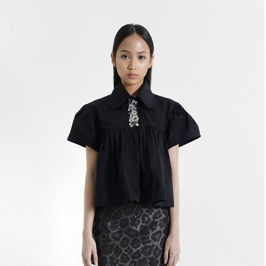 FASHIONLINK - MOTE MOTE - BUTTON SHIRT BLACK