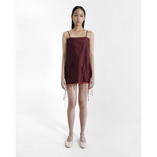 FASHIONLINK - MOTE MOTE - FALL SLIP DRESS RED