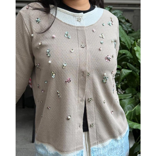 FASHIONLINK - TOKODIDIYO - MINNIE CARDIGAN- BROWN
