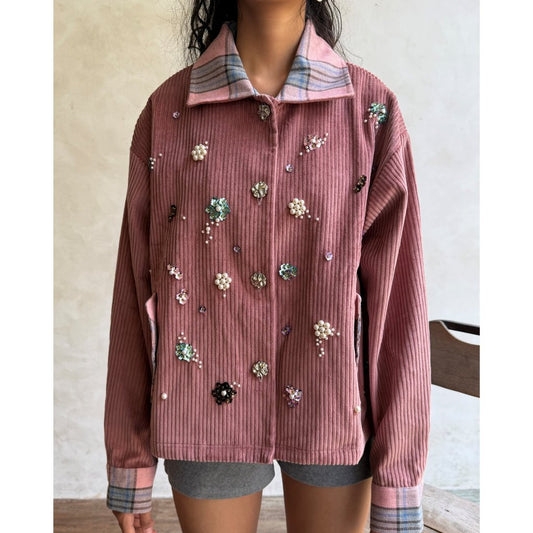 FASHIONLINK - TOKODIDIYO - ROSIO BEADED JACKET - MAUVE